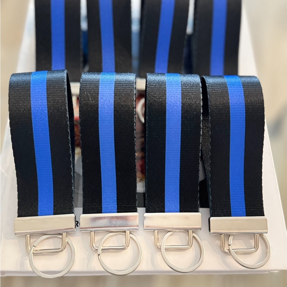 Black and Blue Wristlet Keychain